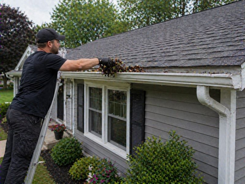 Gutter Leaf Clearing in Bergen County, NJ